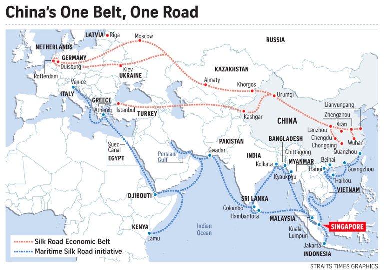 One-Belt-One-Road-map